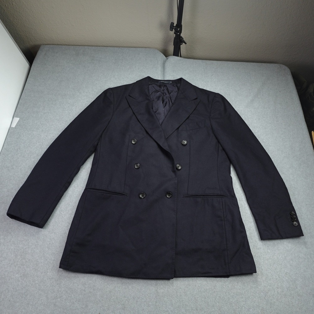 SuitSupply Suit Jacket 46R Pants 38R Navy Havana Double Breasted HL Braddon Wool - Picture 2 of 16